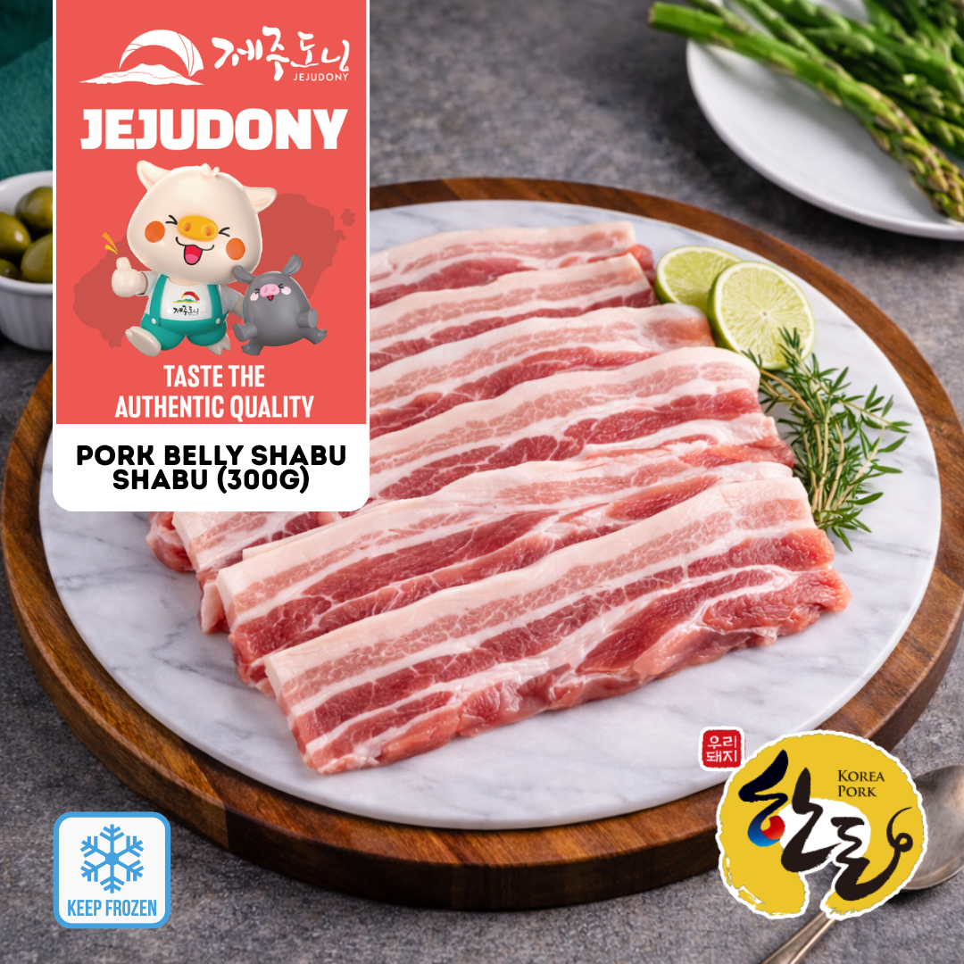 Jeju Premium Pork Belly Shabu Shabu Frozen (300g +/-)
