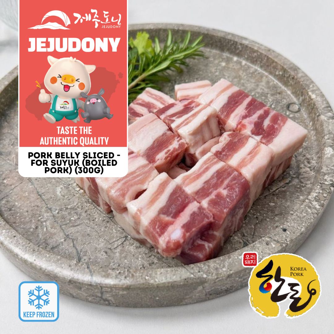 Jeju Premium Pork Belly Sliced (For Steaming) – Frozen (300g +/-)
