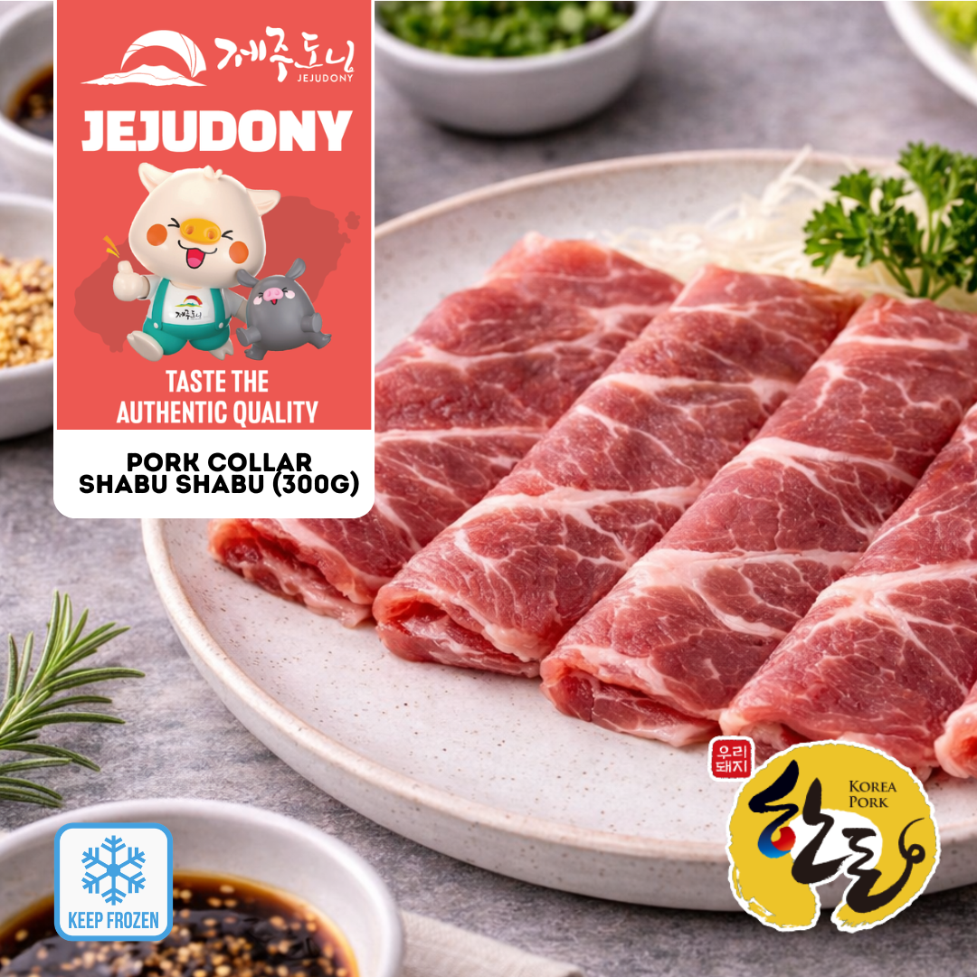 Jeju Premium Pork Collar Shabu Shabu Frozen (300g +/-)