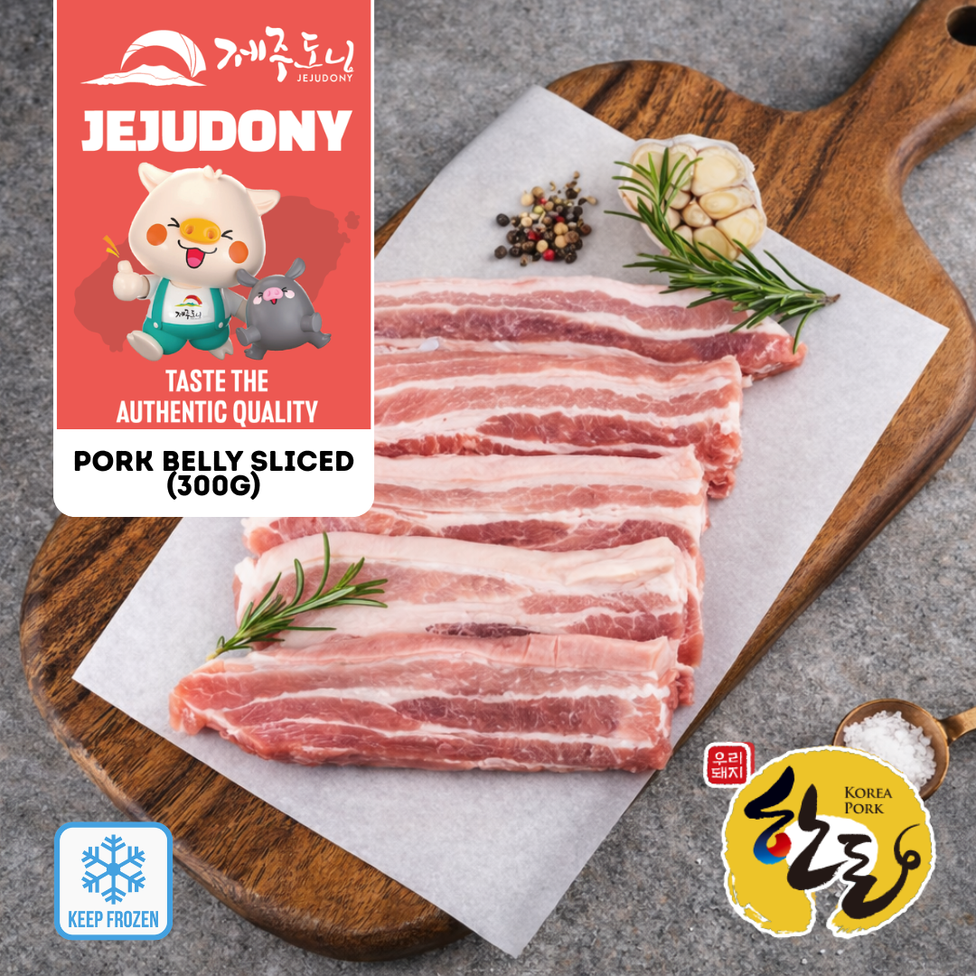 Jeju Premium Pork Belly Sliced (For Korean Grill) Frozen (300g +/-)