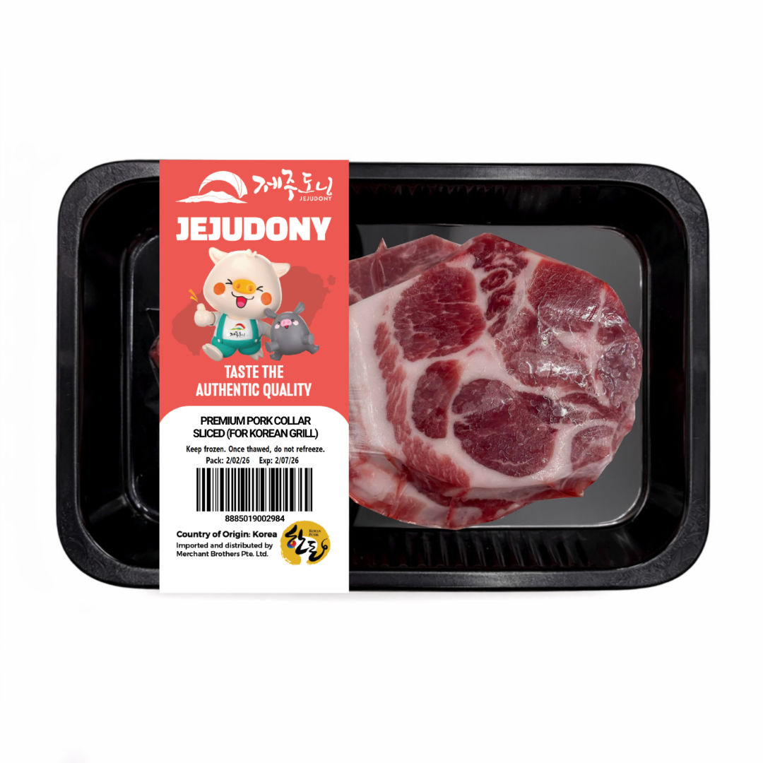 Jeju Premium Pork Collar Butt Sliced For Korean Grill Frozen (300g +/-) - Pan Ocean Singapore