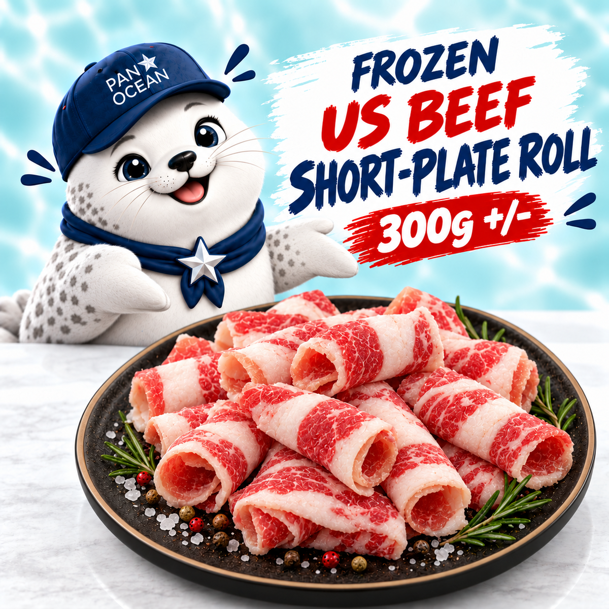 Frozen US Beef Short-Plate Roll 300g product hero