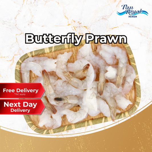 Frozen Vannamei Butterfly Prawn 16/20 1KG - Pan Ocean Singapore