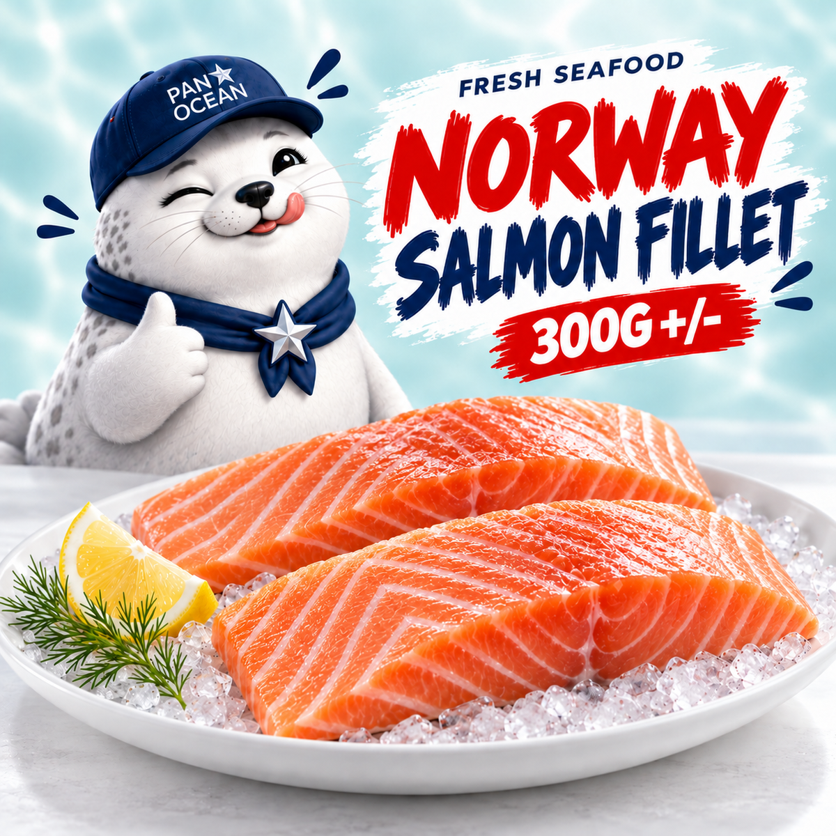 Fresh Norway Salmon Fillet (300g +/-) — Pano aqua product listing