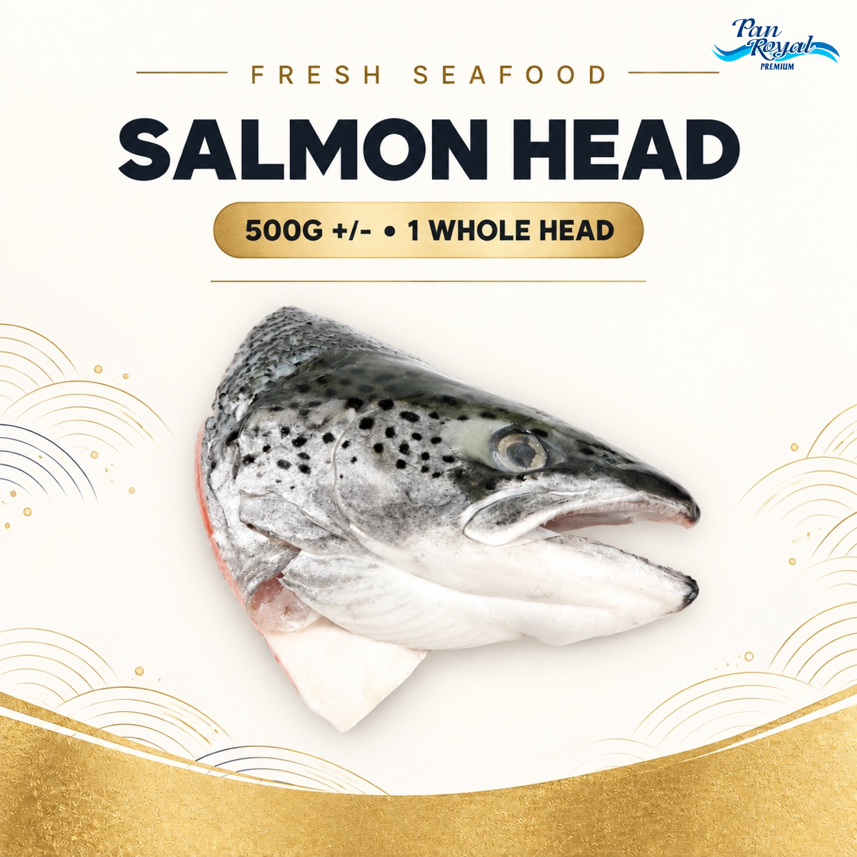 Fresh Frozen Salmon Head (500g +/-) 1 Whole Head – standardized product image