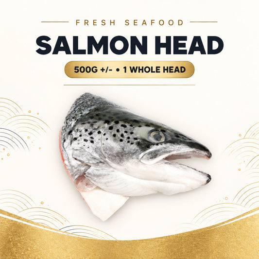 Fresh Frozen Salmon Head (500g +/-) 1 Whole Head – standardized product image
