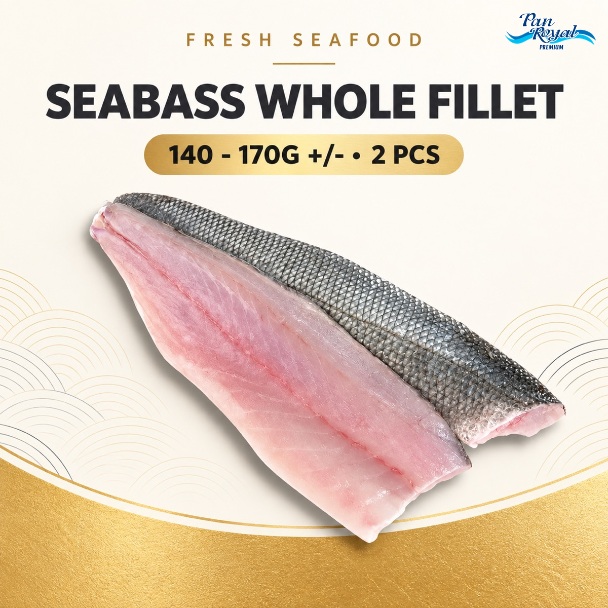 Fresh Seabass Whole Fillet (140 - 170g +/-) 2 pcs – Pan Ocean Singapore