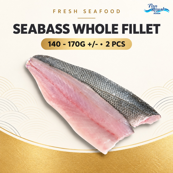 Fresh Seabass Whole Fillet (140 - 170g +/-) 2 pcs – Pan Ocean Singapore