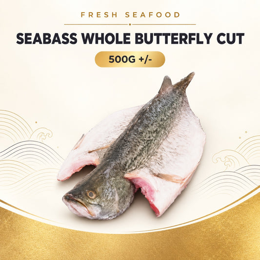 Fresh Seabass Whole Butterfly Cut (500g +/-) – Pan Ocean Singapore