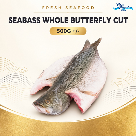 Fresh Seabass Whole Butterfly Cut (500g +/-) – Pan Ocean Singapore
