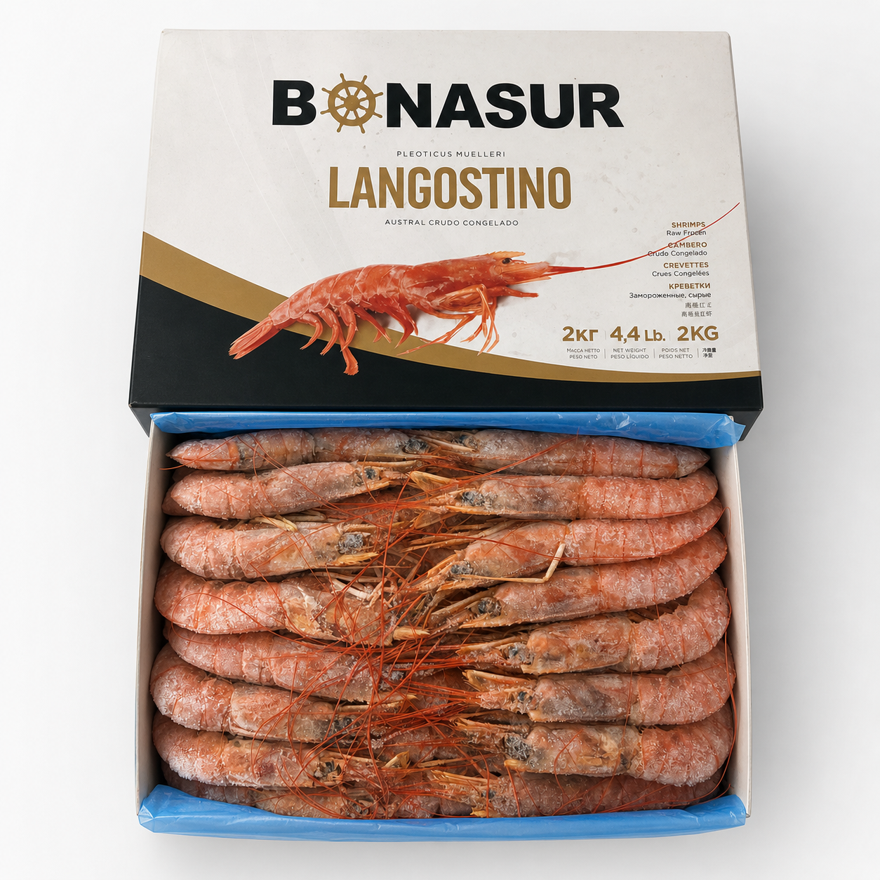 Frozen Argentina Red Prawn 2KG +/- in Bonasur box