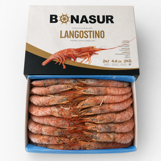 Frozen Argentina Red Prawn 2KG +/- in Bonasur box
