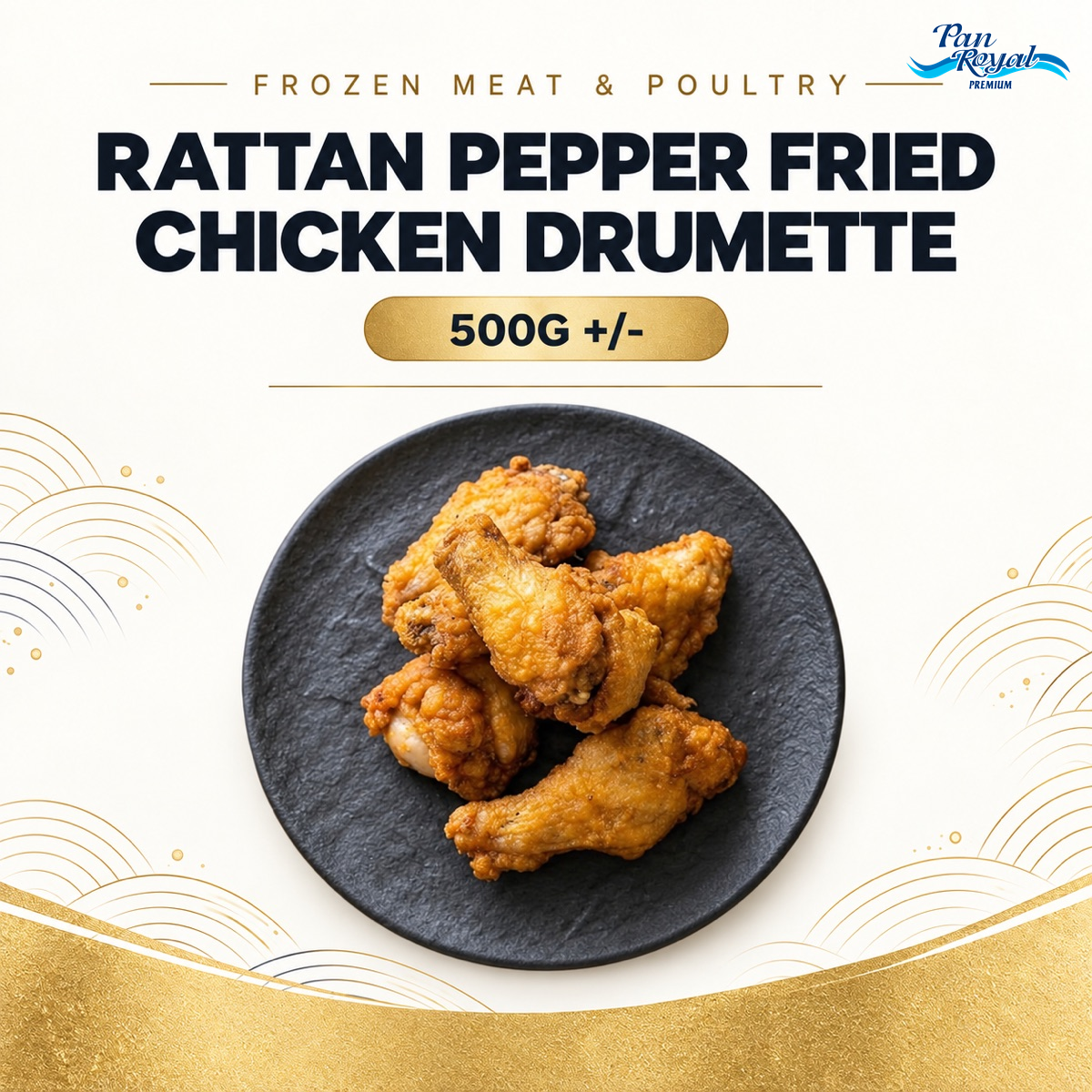 Frozen Rattan Pepper Fried Chicken Drumette 500g +/-