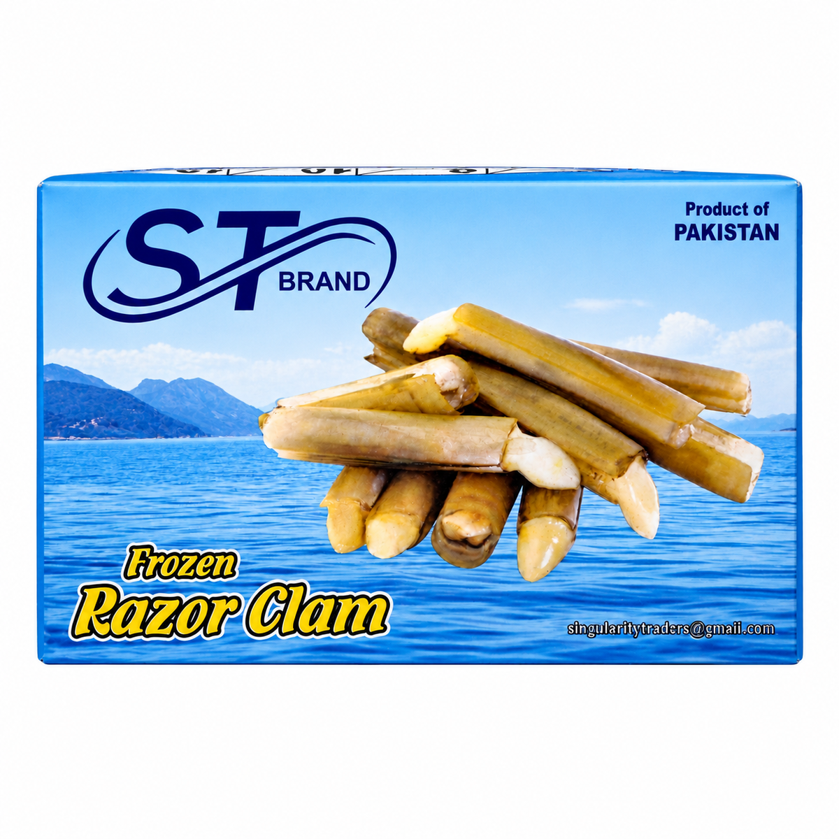 Frozen Bamboo Razor Clam 8/10 1kg packaging