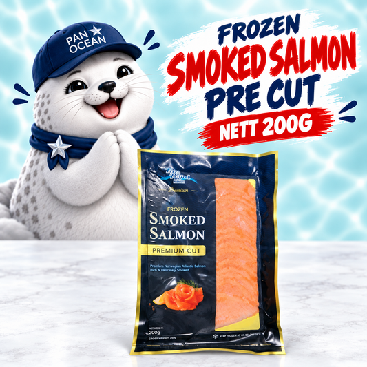 Frozen Smoked Salmon Pre Cut (Nett 200g) — Pano aqua product listing