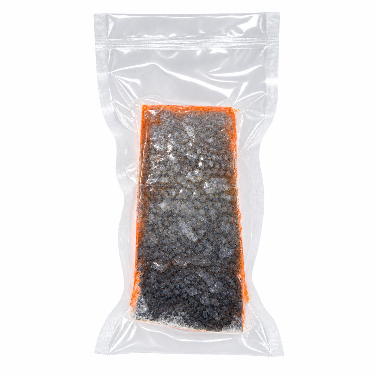 Frozen Salmon Portion 200g +/- Individually packed — product packaging on white