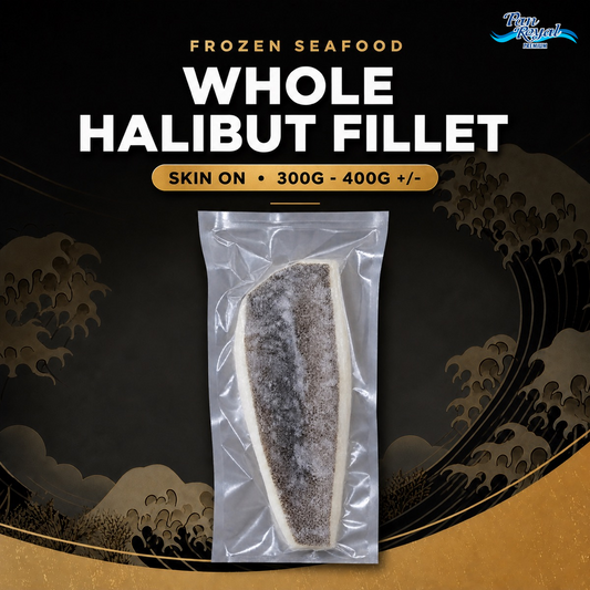 Frozen Whole Halibut Fillet (Skin On) 300g - 400g +/-