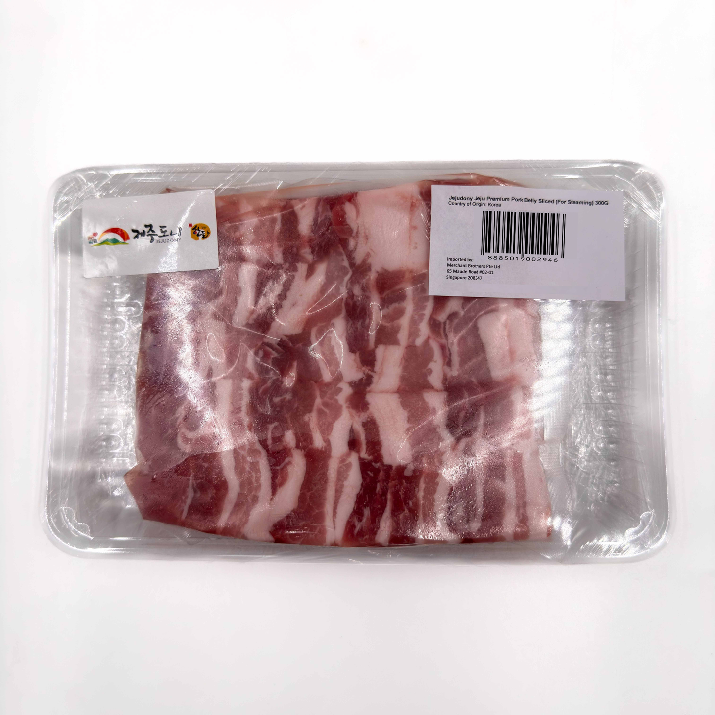 [JEJUDONY] Jeju Premium Pork Belly Sliced (For Steaming) – Frozen (300g +/-)