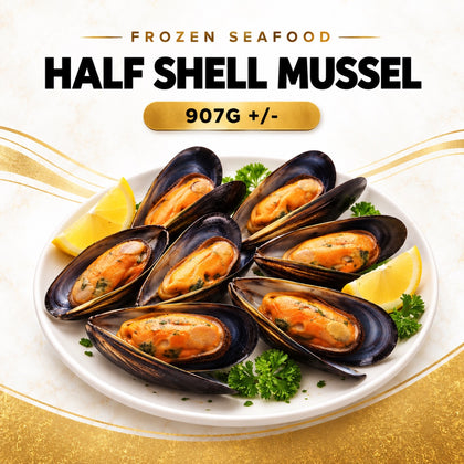 Frozen Half Shell Mussel (907g +/-)