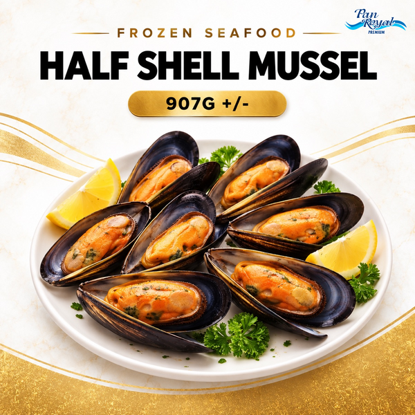Frozen Half Shell Mussel (907g +/-)