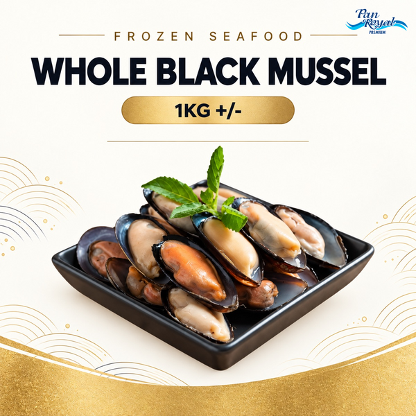 Frozen Whole Black Mussel (1kg +/-)