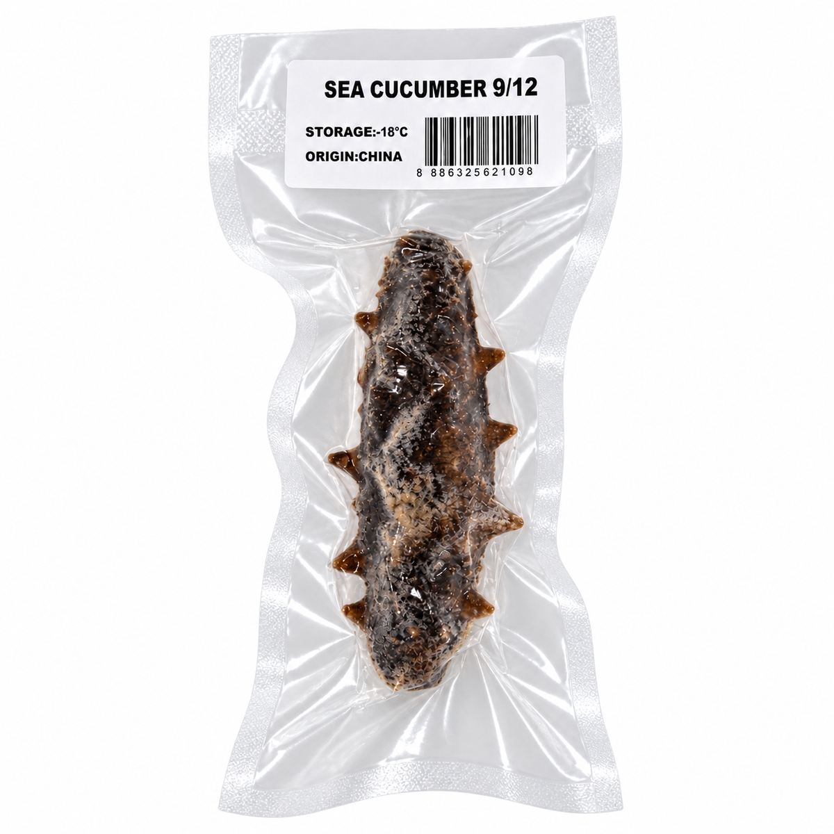 Frozen Mini Sea Cucumber 9/12 packaging