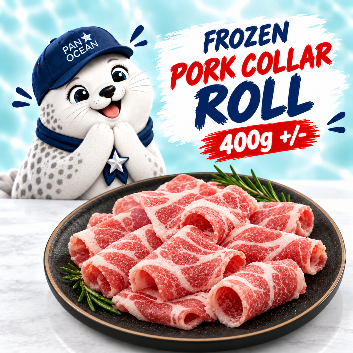 Frozen Pork Collar Roll 400g product hero
