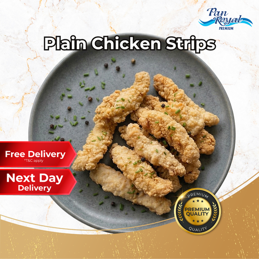 [PAN ROYAL] Frozen Fried Plain Chicken Strips 500g +/-