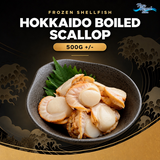 HOKKAIDO BOILED SCALLOP 500G +/-