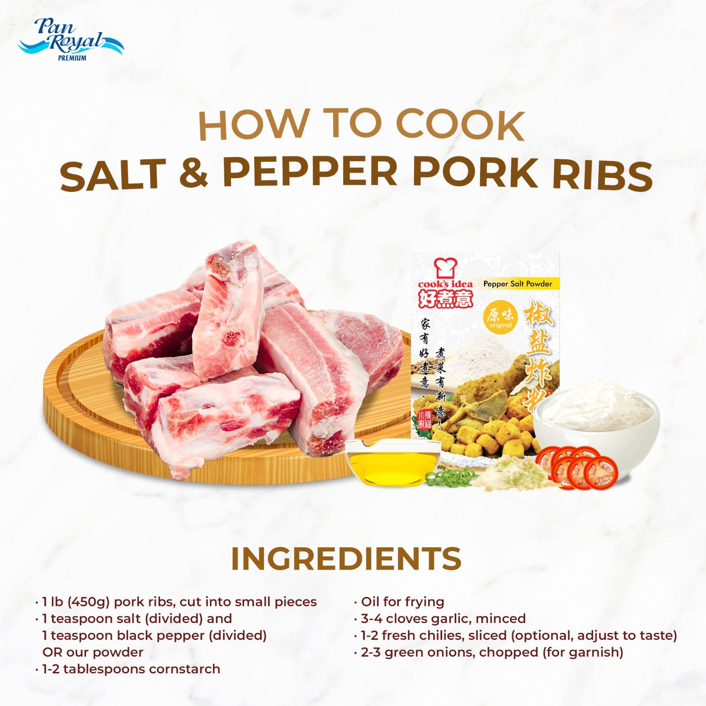 [PAN ROYAL] Frozen Pork Spare Rib (500g +/-)