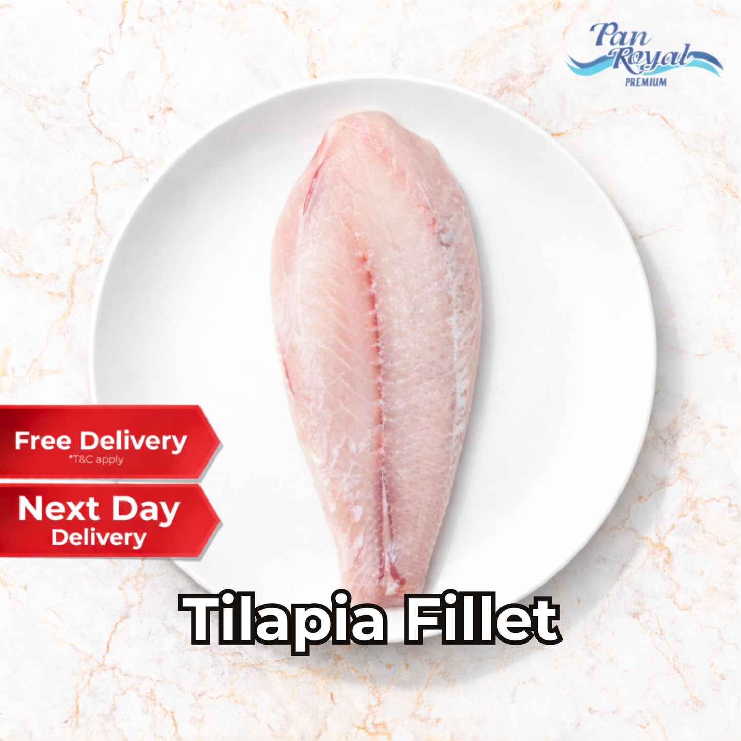[PAN ROYAL] Frozen Silver Tilapia Fillet 200g +/-
