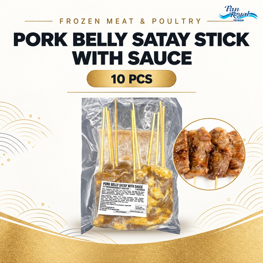 Frozen Pork Belly Satay Stick with Sauce 10 pcs