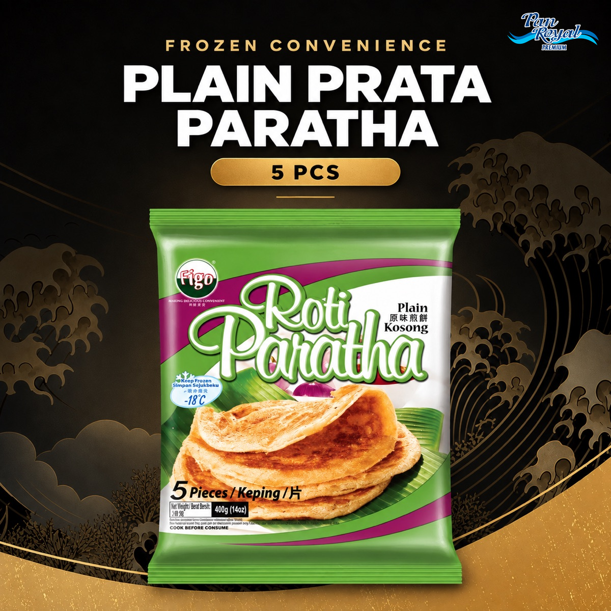 Frozen Plain Prata Paratha 5 pcs