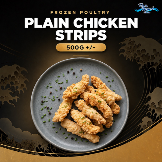 PLAIN CHICKEN STRIPS 500G +/-