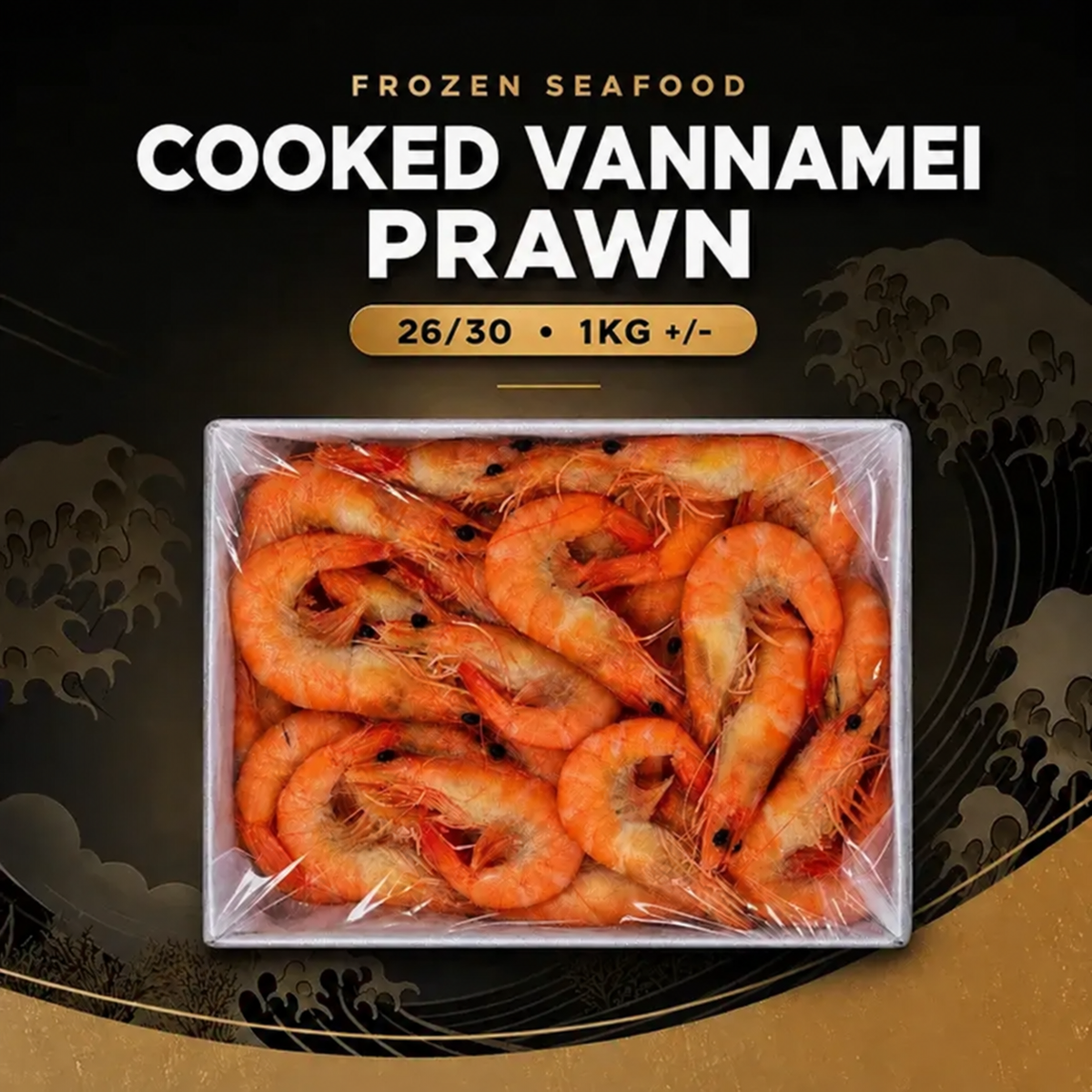 Frozen Cooked Vannamei Prawn 26/30 1KG - Pan Ocean Singapore