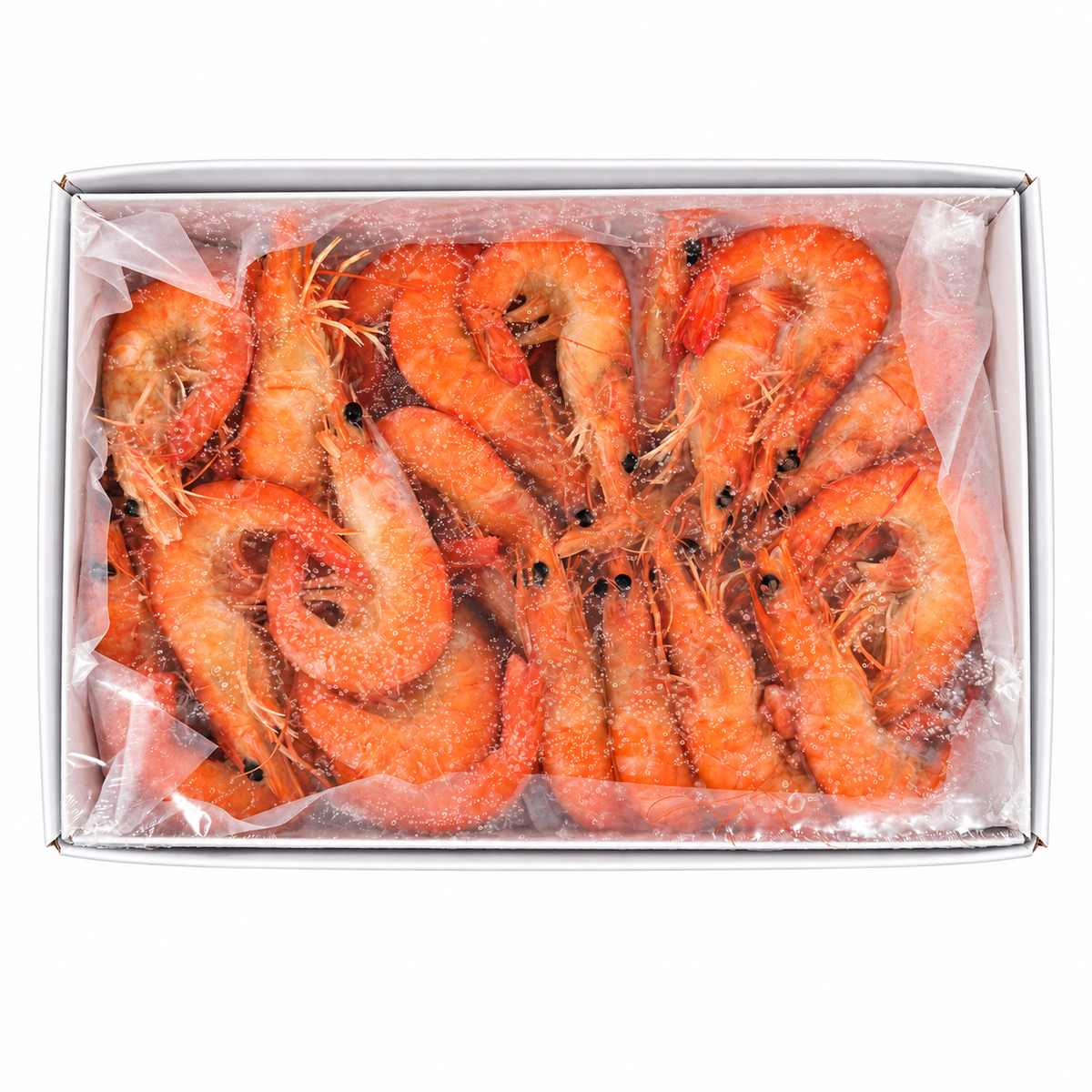 Frozen Cooked Vannamei Prawn 41/50 (1KG +/-) — product packaging on white
