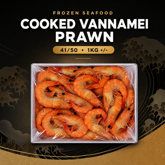 Frozen Cooked Vannamei Prawn 41/50 1KG - Pan Ocean Singapore