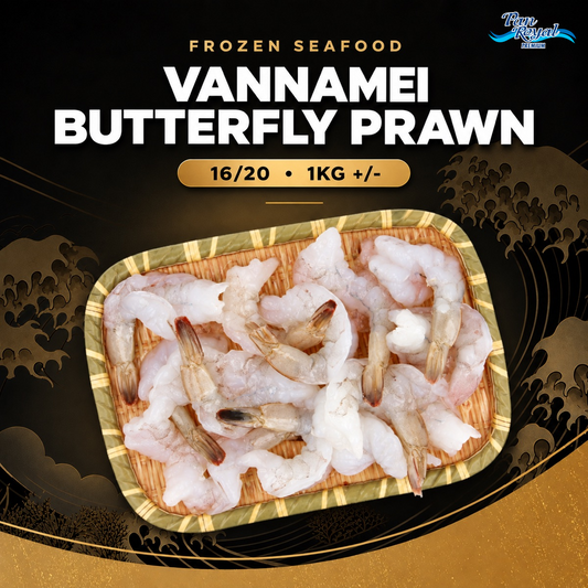 Frozen Vannamei Butterfly Prawn (16/20) 1KG +/-
