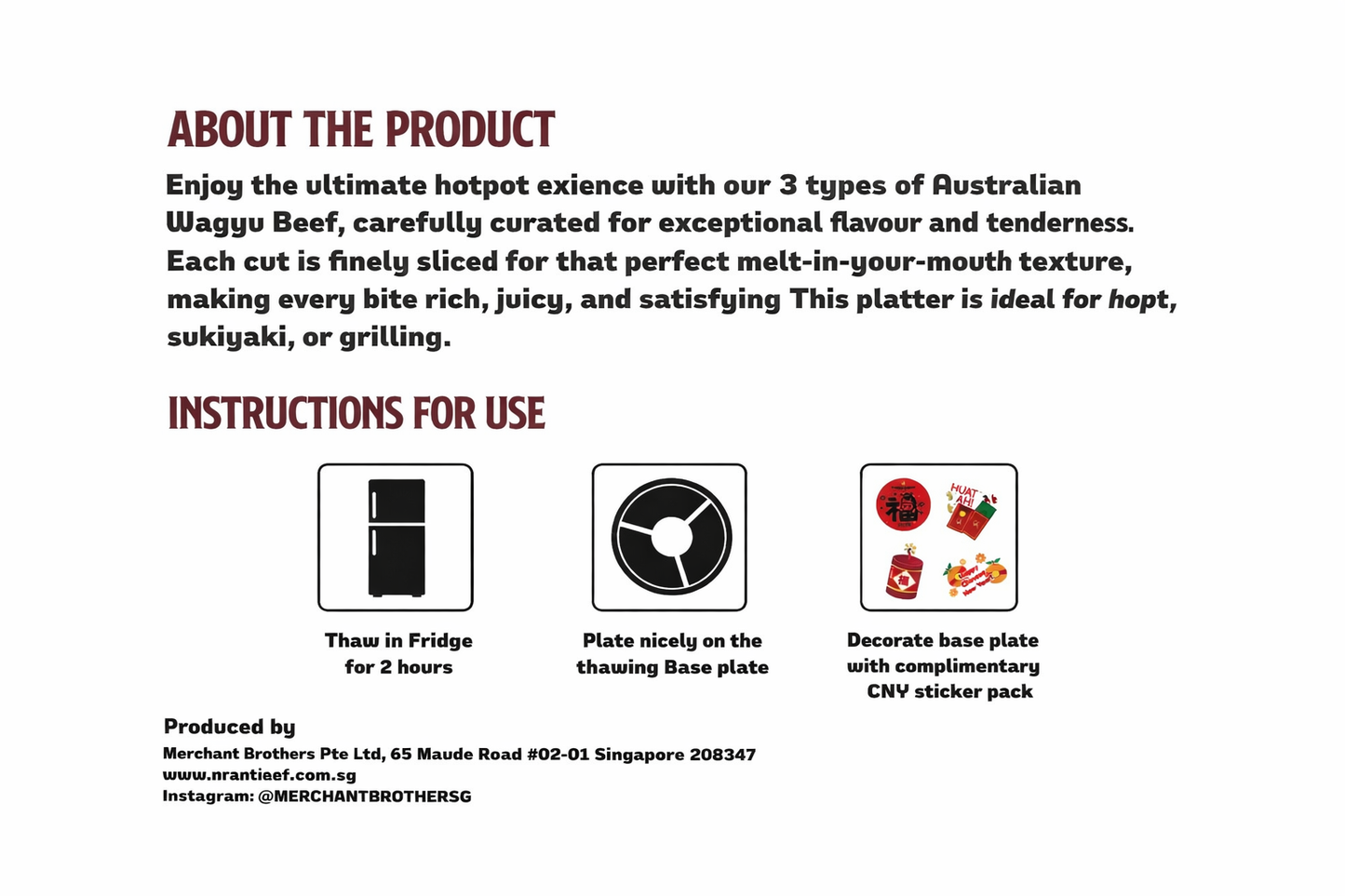 Premium Australia Wagyu Beef Shabu Shabu 3 cuts (600g +/-)