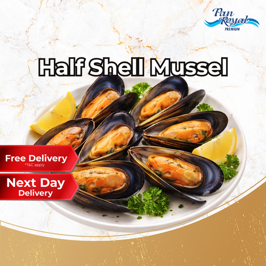 [PAN ROYAL] Frozen Half Shell Mussel (907g +/-)