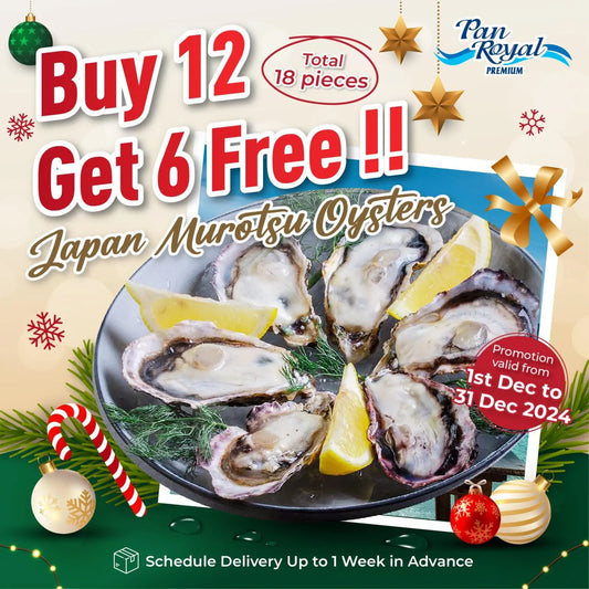 [PAN ROYAL] Frozen Japan Murotsu Oyster (Sashimi Grade) 18 Pcs 