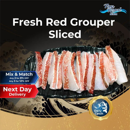 Fresh Red Grouper Sliced (300g +/-) - Pan Ocean Singapore