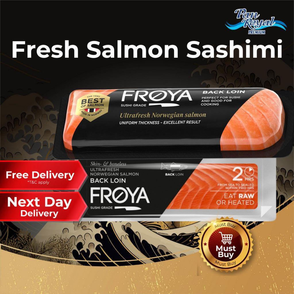 [PAN ROYAL] Fresh Salmon Sashimi (180g +/-)-Pan Ocean Singapore - Sea Through Us