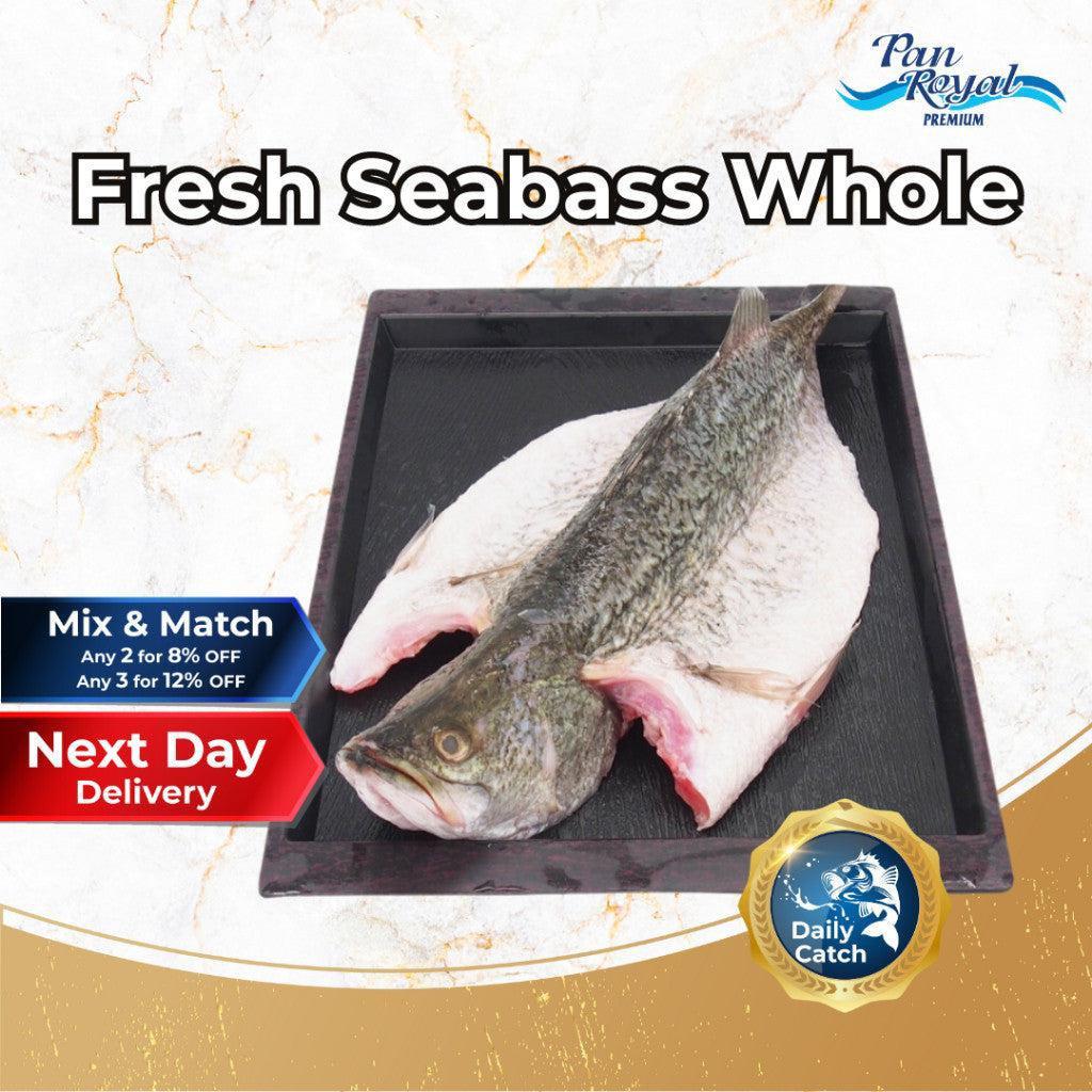 [PAN ROYAL] Fresh Seabass Whole Butterfly Cut (500g +/-)-Pan Ocean Singapore - Sea Through Us