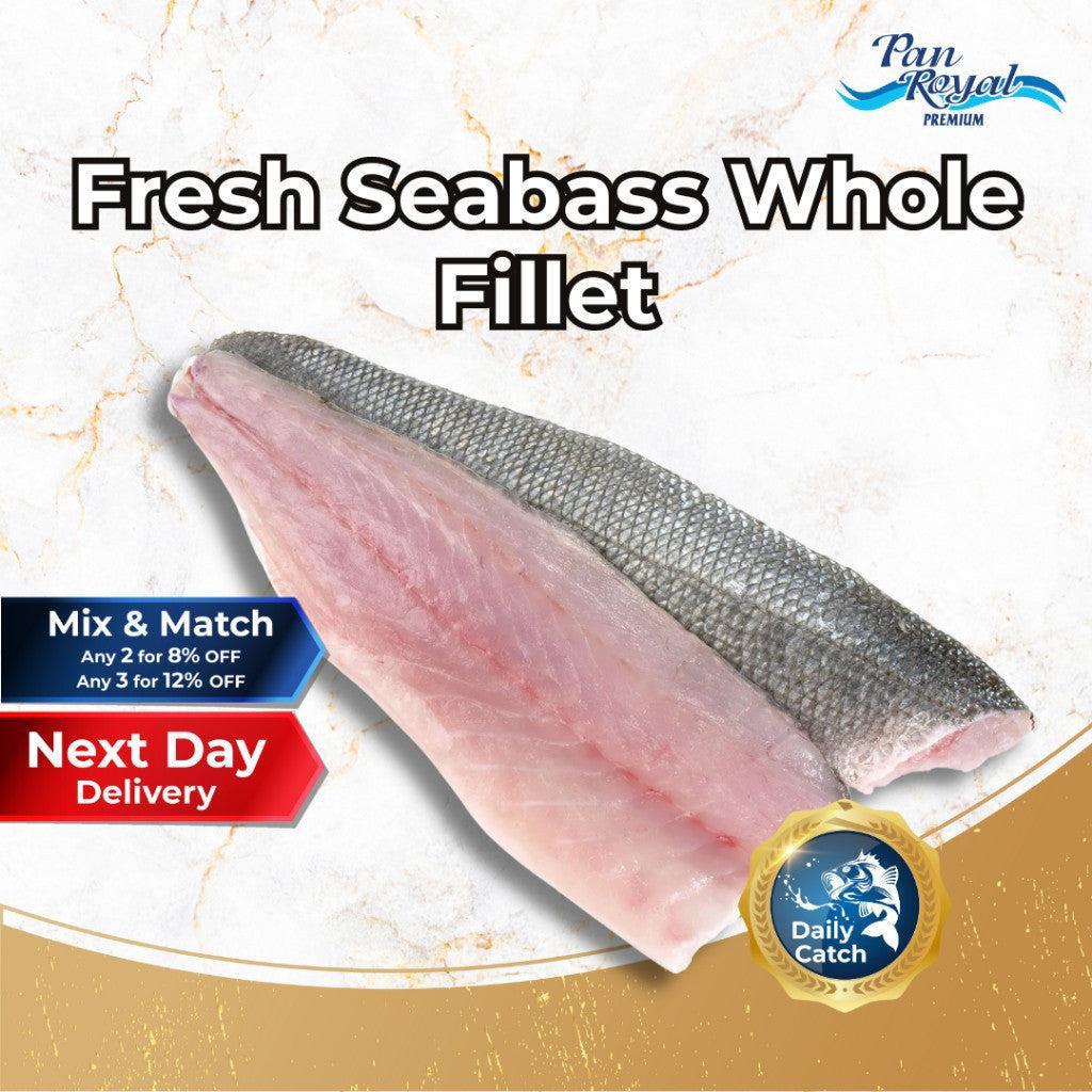 [PAN ROYAL] Fresh Seabass Whole Fillet (140 -170g +/-) 2 pcs-Pan Ocean Singapore - Sea Through Us