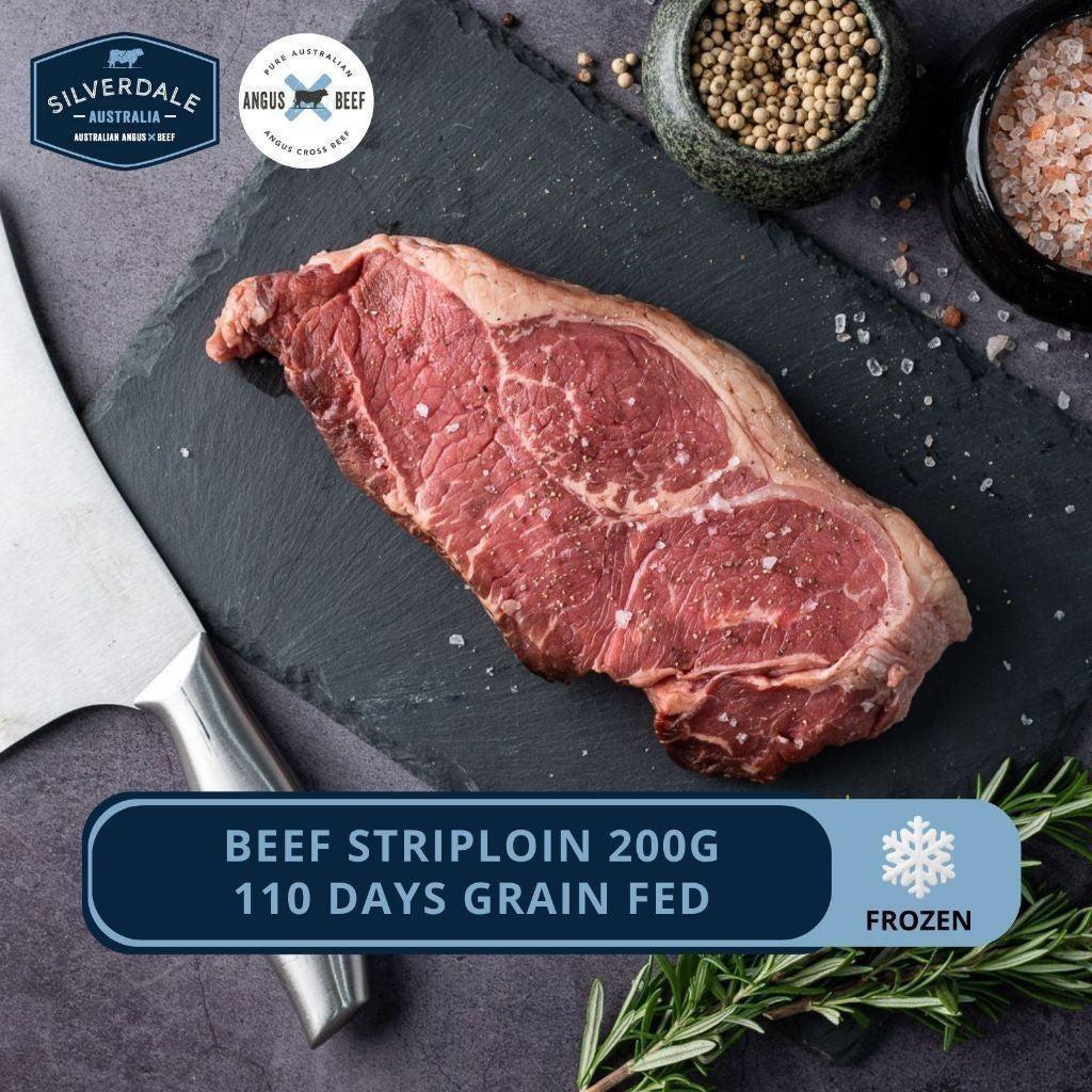 [PAN ROYAL] Frozen Australian 100+Days Grain Feb Beef Striploin (200g +/-)-Pan Ocean Singapore - Sea Through Us