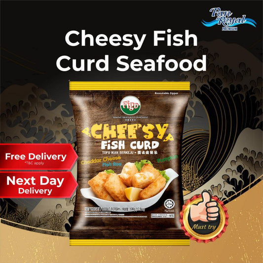 [PAN ROYAL] Frozen Cheesy Fish Curd Seafood (500g +/-)-Pan Ocean Singapore - Sea Through Us