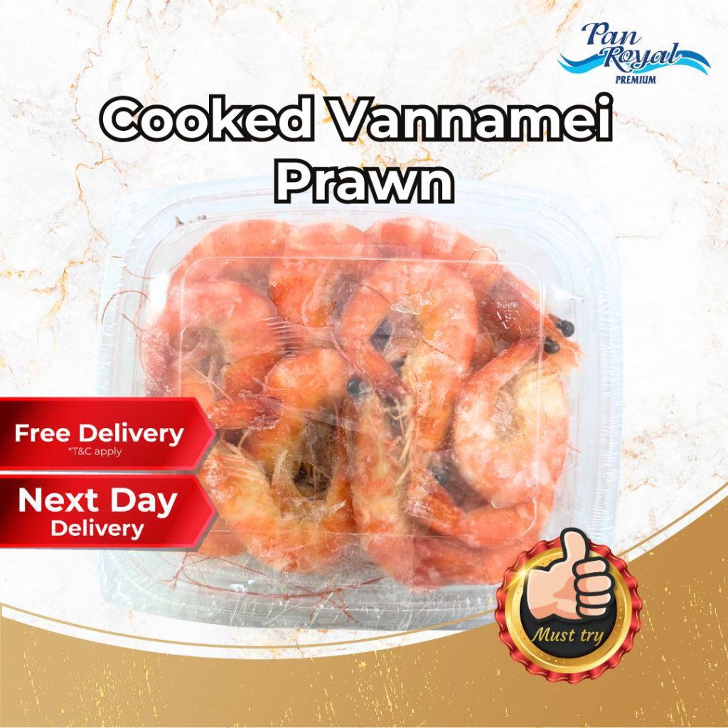 [PAN ROYAL] Frozen Cooked Vannamei Prawn 41/50 (600g Nett)-Pan Ocean Singapore - Sea Through Us