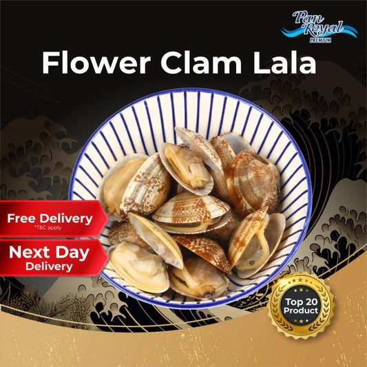 [PAN ROYAL] Frozen Flower Clam Lala Seafood (500g +/-)-Pan Ocean Singapore - Sea Through Us