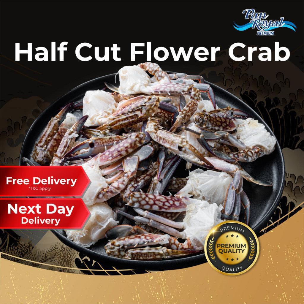 [PAN ROYAL] Frozen Half Cut Flower Crab (600g +/-)-Pan Ocean Singapore - Sea Through Us